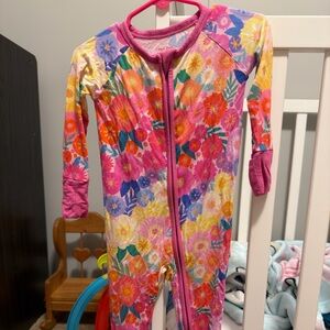 Little Sleepies Rainbow Blooms Zippie- 6/12